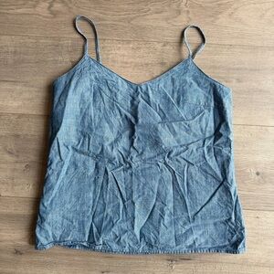 J. Crew Factory adjustable spaghetti strap  chambray tank top - size 2